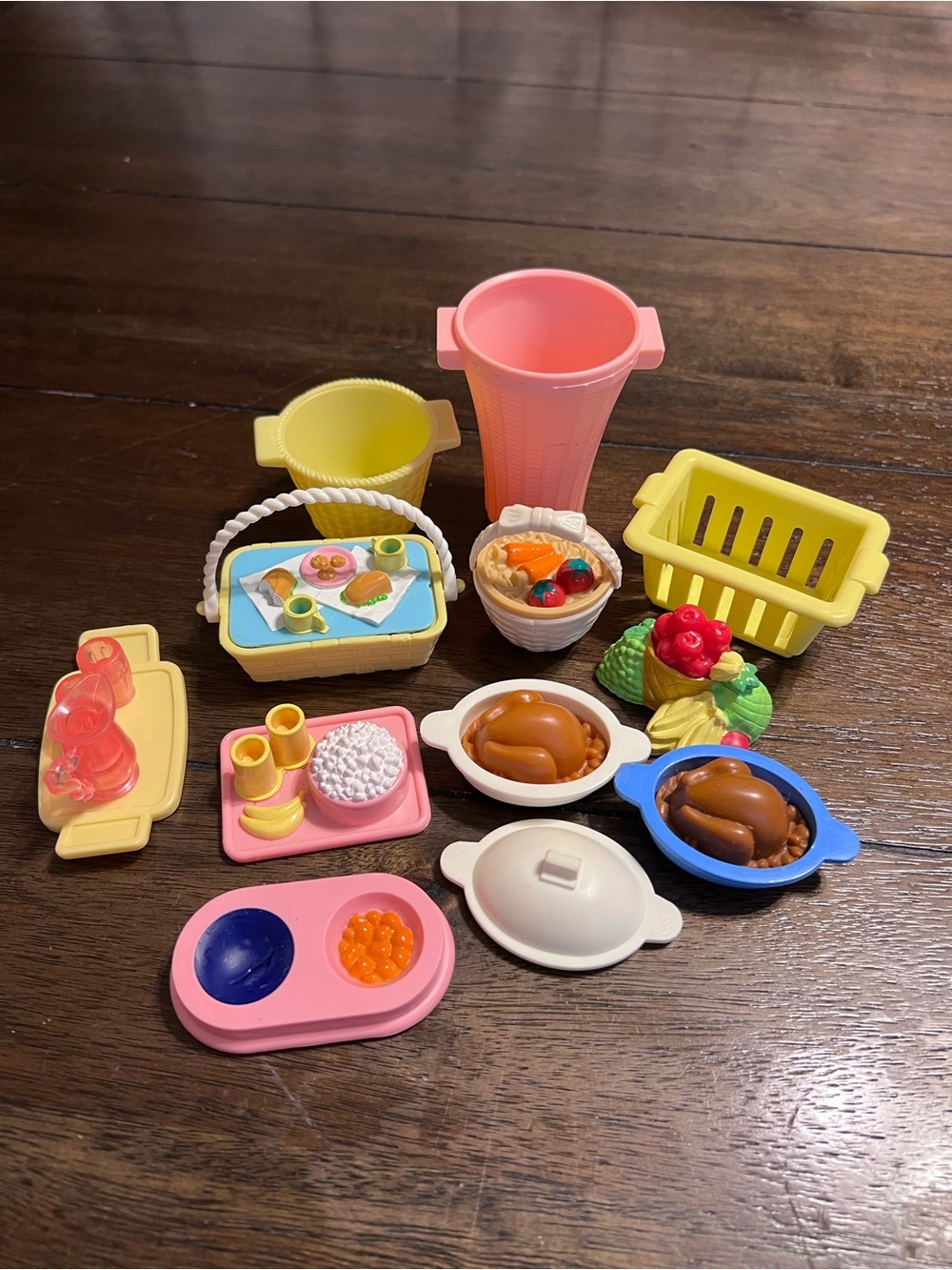 Vintage Fisher Price Loving Family Dollhouse Play Food Lot